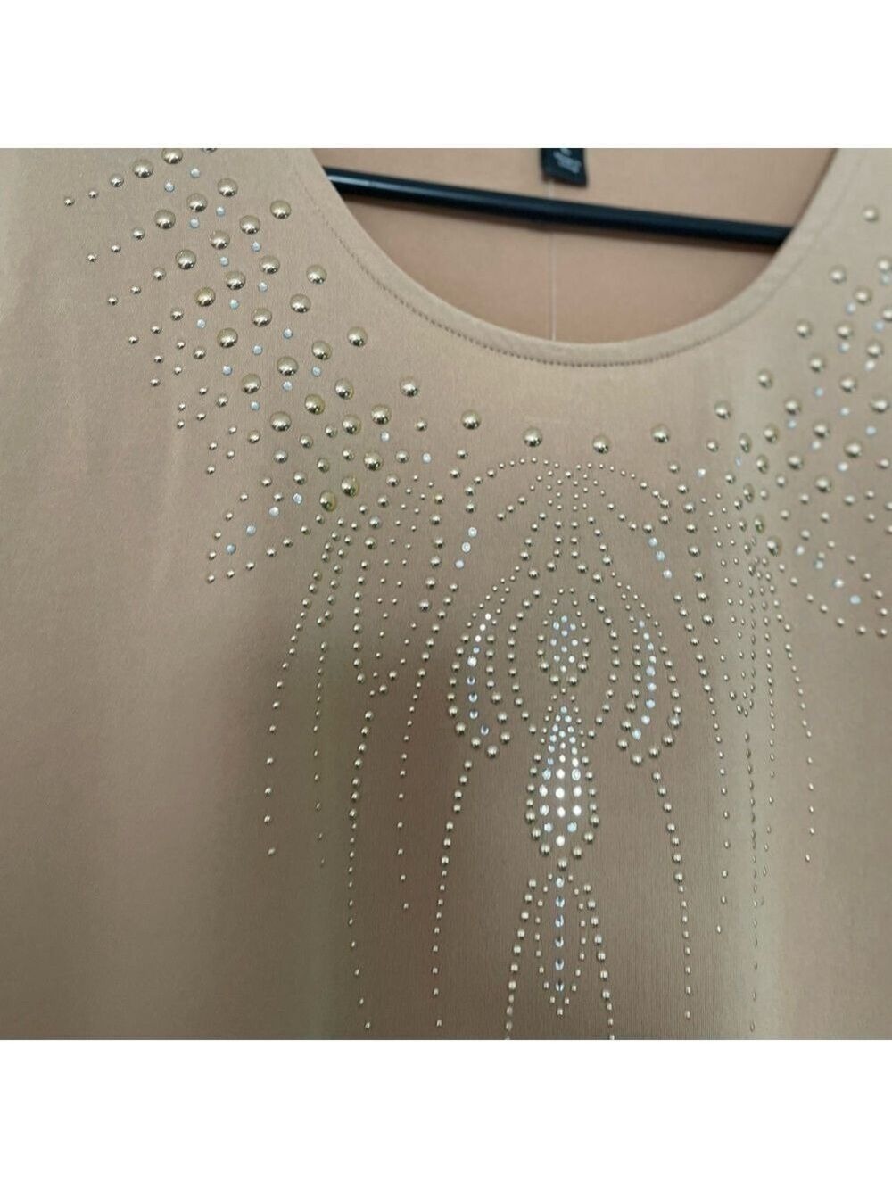 Tan Long Sleeve Embellished Top - Picture 7 of 15